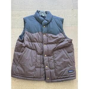 PATAGONIA Reversible Bivy Down Vest Cone Brown Size XL